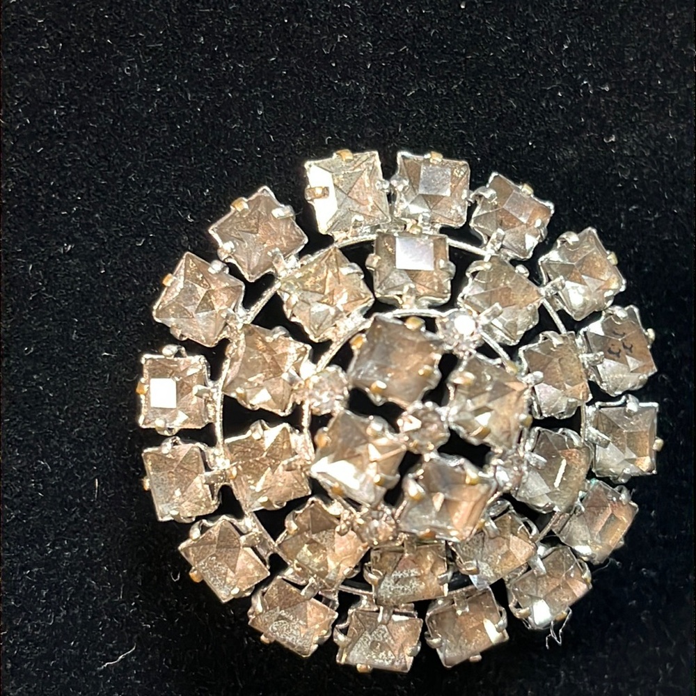 Vintage, rhinestone, pyramid, brooch/pin